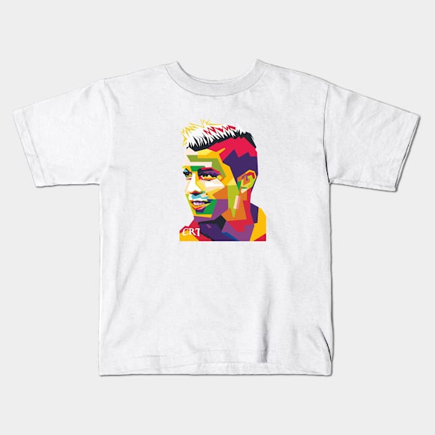 Cristiano Ronaldo Kids T-Shirt by kigeartwork